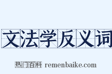 文法学反义词是什么意思的图片
